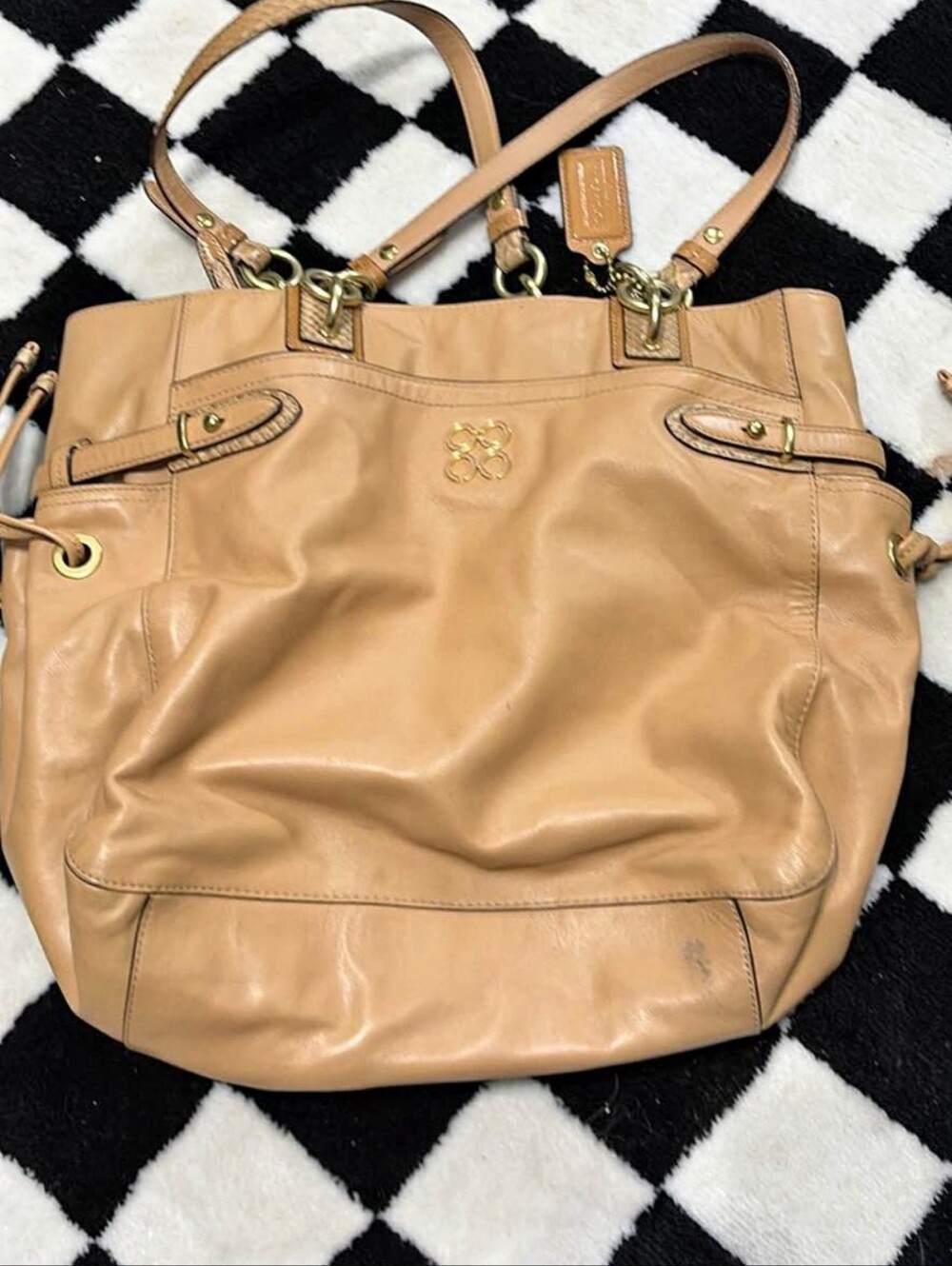Coach Tan Leather Tote Bag